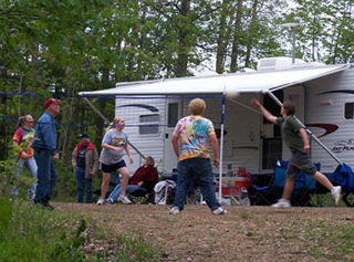 Camping at Irvington Campground in Menomonie Wisconsin